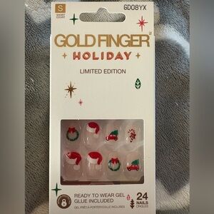 New Holiday Limited Edition Nail Set Festive Red Green Christmas Press on Nails